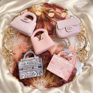 Chic Pink Mini Handbag with Chain